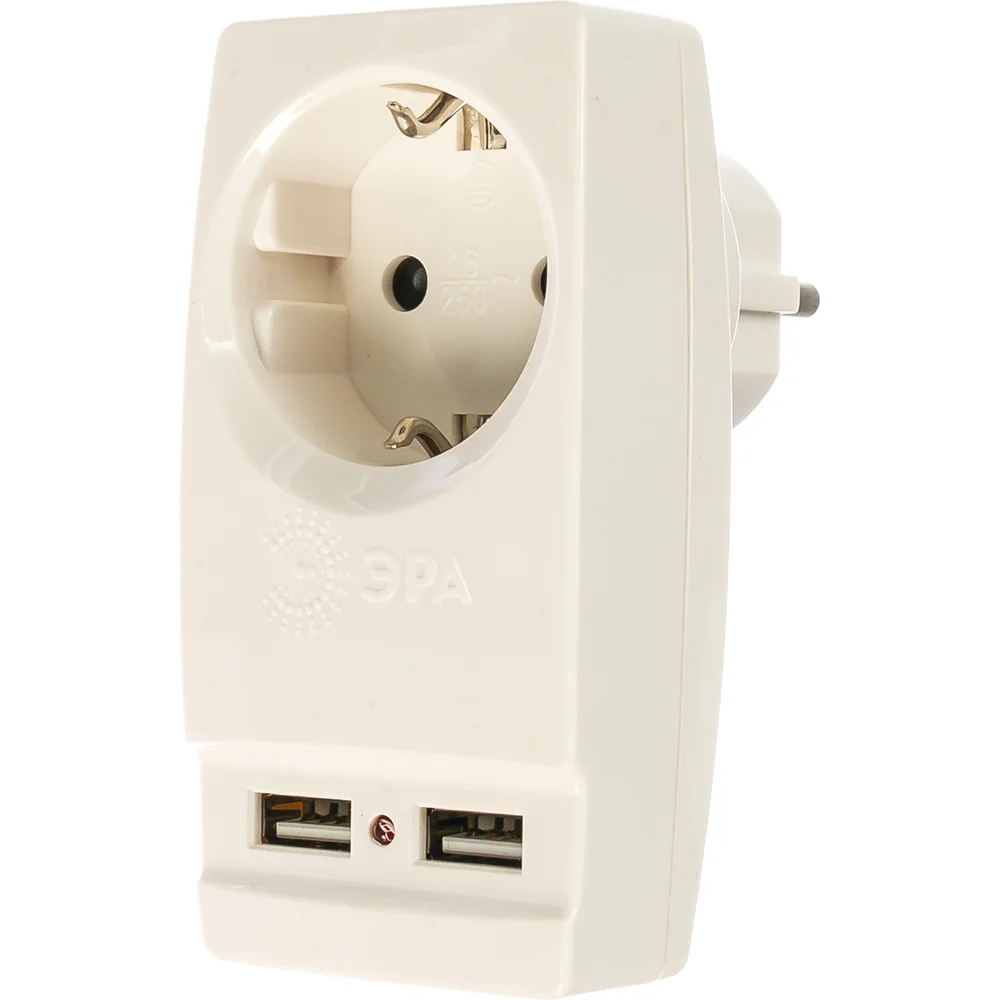 Адаптер ЭРА SP-1e-USB-W Polynom Б0026332