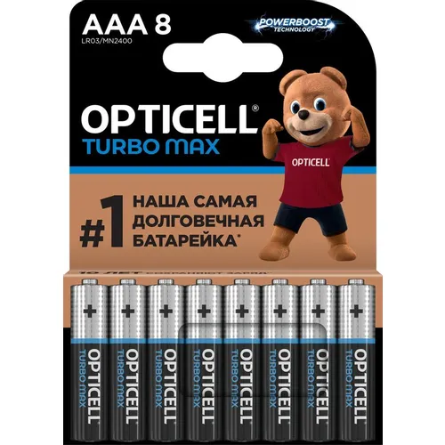 AAA Батарейка OPTICELL Turbo MAX LR03, 8 шт.