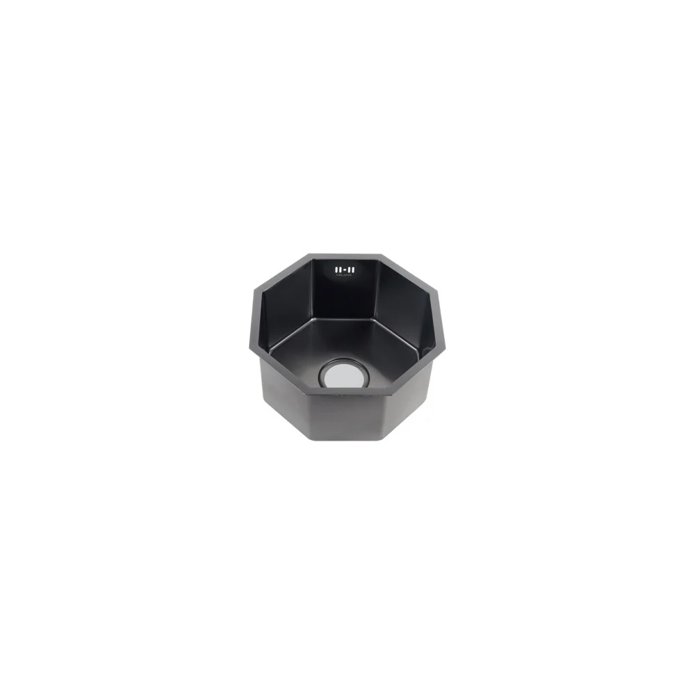 Фигурная врезная мойка MELANA Octavia ProfLine D400B черная