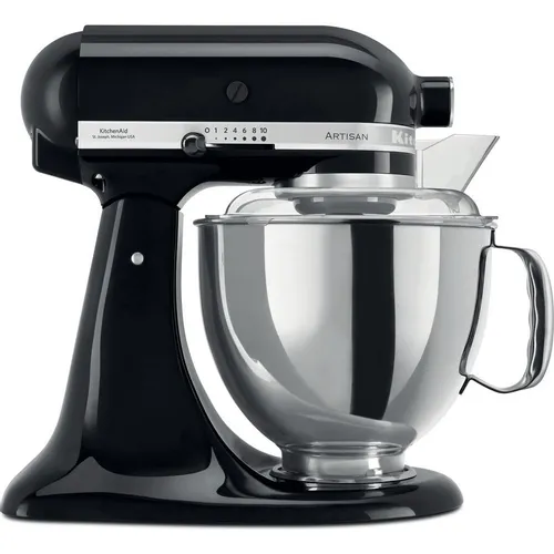 Миксер планетарный KitchenAid Artisan 5KSM175PSEOB, 300Вт, черный/серебристый