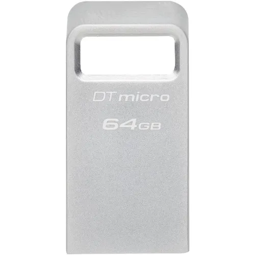 Флешка USB Kingston DataTraveler Micro 64ГБ, USB3.0, серебристый [dtmc3g2/64gb]