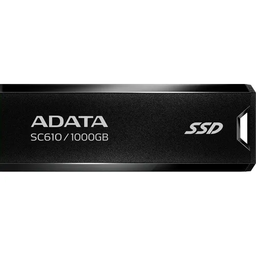 1ТБ Внешний диск SSD A-Data SC610, USB 3.1, запись - 500МБ/с, чтение - 550МБ/с, черный [sc610-1000g-cbk/rd]