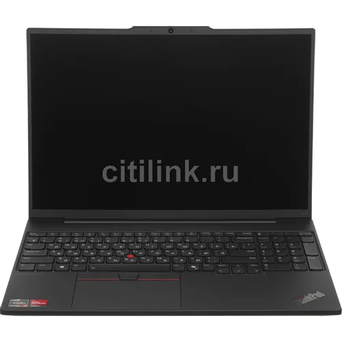 Ноутбук Lenovo ThinkPad E16 G2, 16", 2025, IPS, AMD Ryzen 7 7735HS 3.2ГГц, 8-ядерный, 16ГБ DDR5, 512ГБ SSD, AMD Radeon 680M, без операционной системы, черный [21m5s09e00]