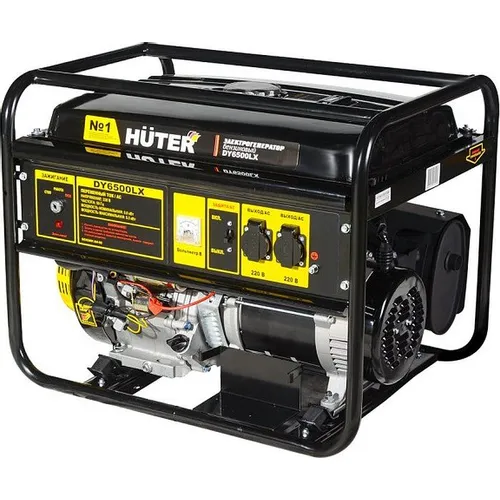 Бензиновый генератор Huter DY6500LX, 220 В, 5.5кВт [64/1/7]