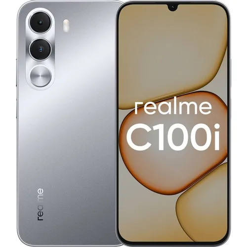 6.74" Смартфон REALME C100i 4/64Gb, RMX5377, NFC, IPS, 120Гц, 7000мAч, серебристый