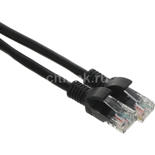 Патч-корд PREMIER PP10-3M/BK литой (molded), UTP, кат.5E, 3м, 4 пары, 26AWG, 0.02мм, медь, многожильный, черный