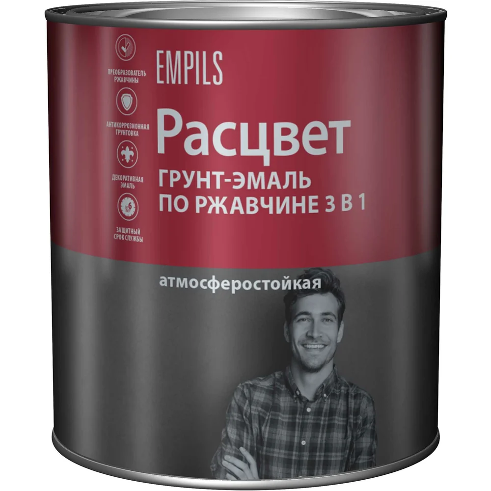 Алкидная грунт-эмаль по ржавчине Расцвет 72961