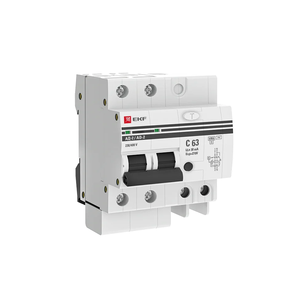 Дифференциальный автомат EKF АД-2 PROxima DA2-6-63-30-pro