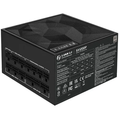 Блок питания Lian Li SX1000P, 1000Вт, 80 PLUS PLATINUM, 120мм, черный, retail [g9p.sx1000p.b000.ru]