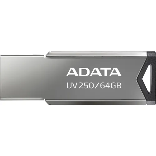 Флешка USB A-Data UV250 64ГБ, USB2.0, серебристый [auv250-64g-rbk]
