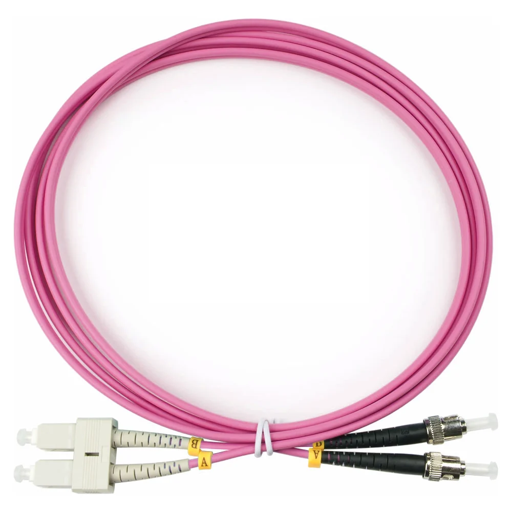 Дуплексный оптический патч-корд TopLan DPC-TOP-OM4-SC/P-ST/P-100