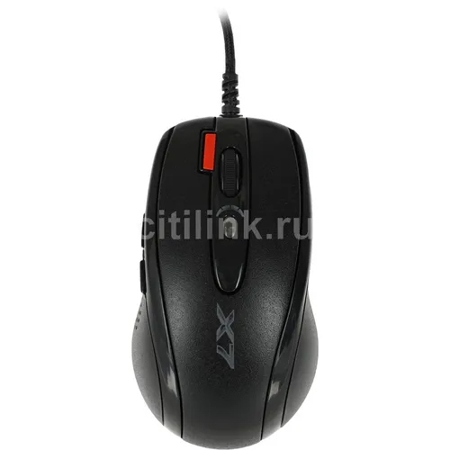 Мышь проводная A4TECH XL-750BK, игровая, лазерная, USB, 3600dpi, черный [xl-750bk usb]