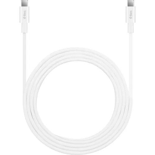 Кабель TTEC 2DK45B, USB Type-C (m) - USB Type-C (m), 2м, белый