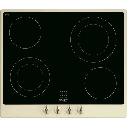 Электрическая варочная поверхность SMEG P864PO, конфорок: 4 шт., стеклокерамика, независимая, кремовый