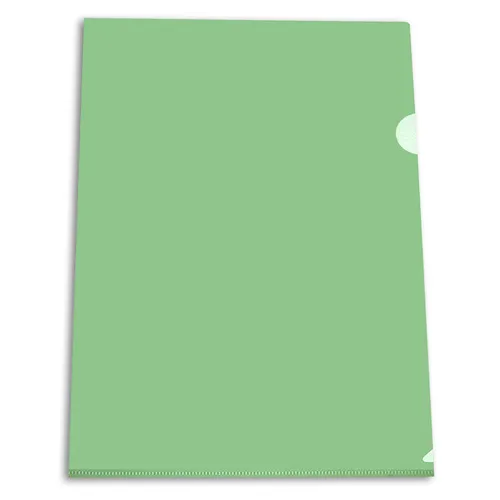 Папка-уголок Бюрократ -EE310/1GREEN, A4, пластик, 0.15мм, зеленый 20 шт./кор.