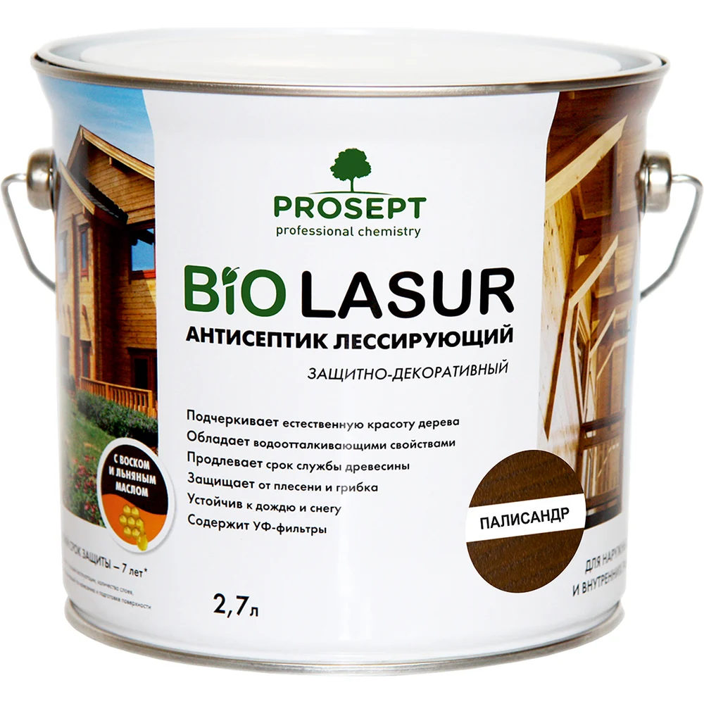Лессирующий защитно-декоративный пропитка PROSEPT BIO LASUR 039-2