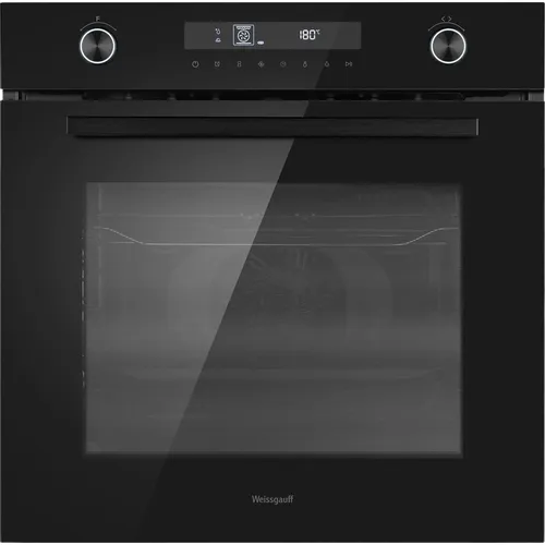 Духовой шкаф электрический WEISSGAUFF EOM 741 PDB Black Edition, 72л, дверца с 3 стеклами, черный