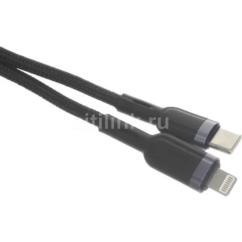 Кабель Hoco U117, Lightning (m) - USB Type-C (m), 1.2м, 3A, черный [ip(01467)]