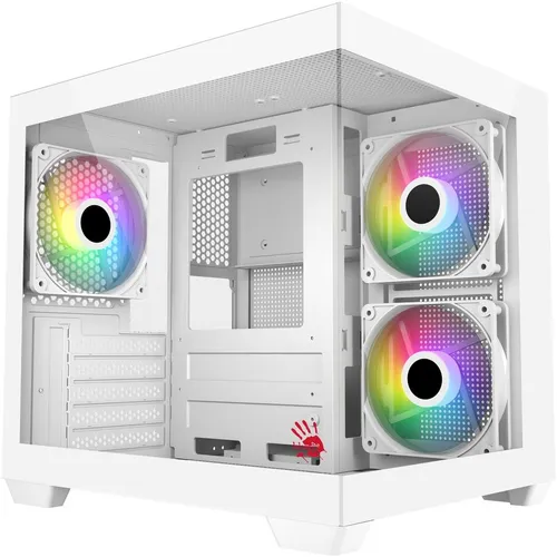 Корпус mATX BLOODY CC-121, Mini-Tower, без БП, белый [cc-121-wh]