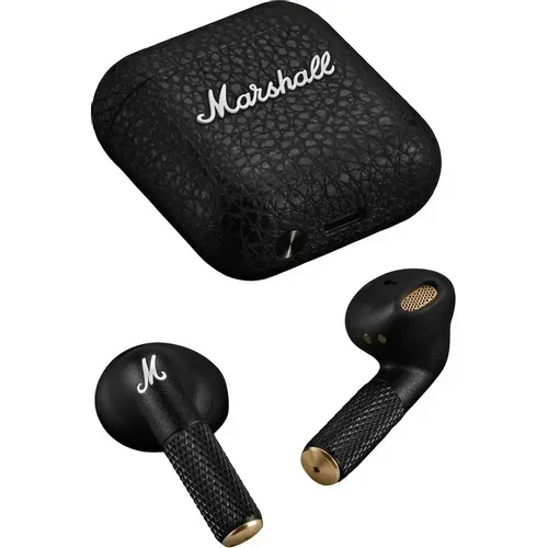 Наушники MARSHALL Minor IV, Bluetooth, вкладыши, черный/золотистый [minor iv black]