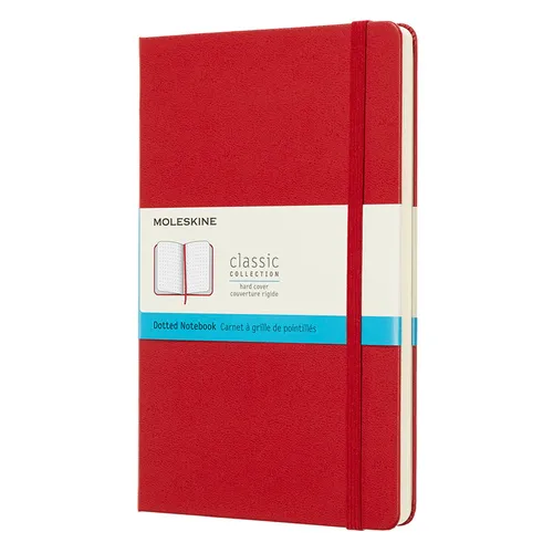Блокнот Moleskine Classic, 240стр, пунктир, твердая обложка, красный [qp066f2]