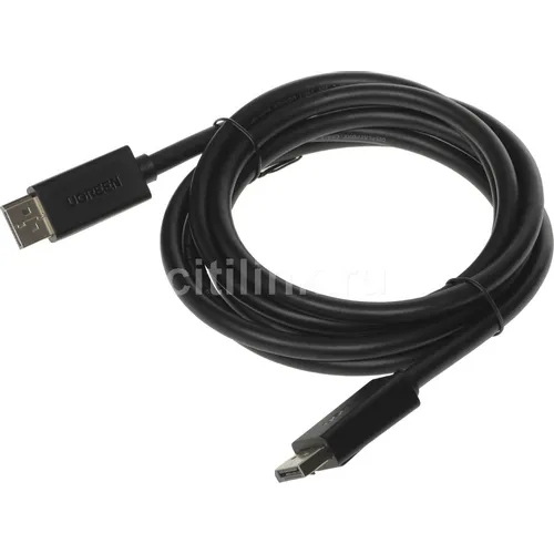 Кабель аудио-видео UGREEN DP102, DisplayPort (m) - DisplayPort (m), 2м, черный [10211]
