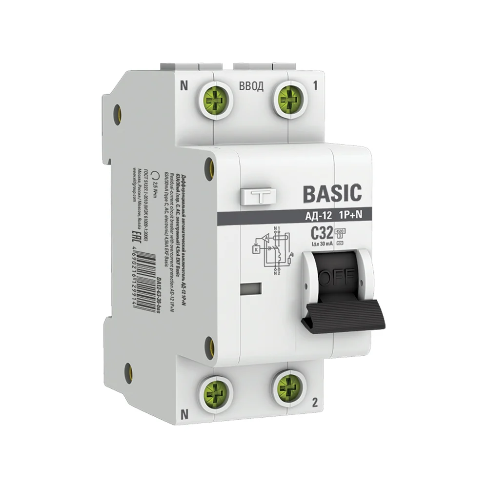 Электронный дифференциальный автомат EKF Basic АД-12 DA12-32-30-bas