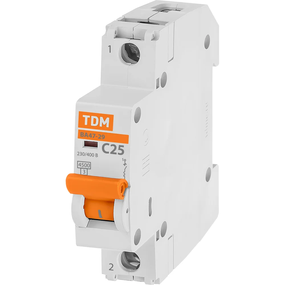 Автомат TDM ВА47-29 1Р, 25 А, 4,5 кА, С SQ0206-0076