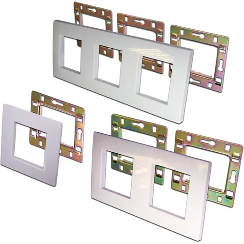 Рамка LanMaster (LAN-FRS45X45/2-WH) 2шт горизонтальный монтаж пластик белый