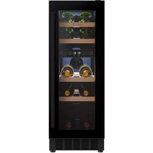 Винный шкаф однокамерный LEX LWD3017BL dual zone вместимость: 17 бутылок, черный