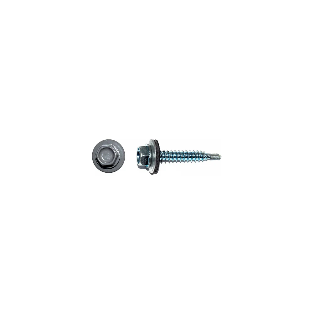 Кровельный саморез КРЕП-КОМП 5,5x19 RAL7004 серый 4000 шт. ск55197004к