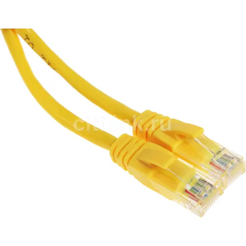 Патч-корд EXEGATE UTP-RJ45-RJ45-5e-2M-YL UTP, кат.5E, 2м, 4 пары, алюминий омедненный, многожильный, желтый