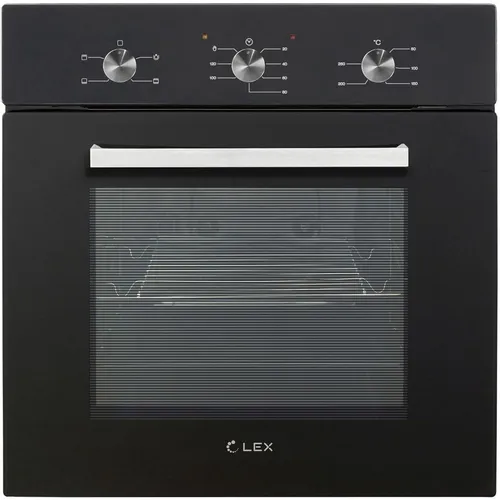 Духовой шкаф электрический LEX EDM 042 BL, 62л, дверца с 2 стеклами, черный