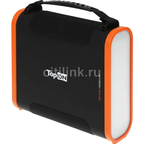 Электростанция портативная TopON TOP-X150 144000mAh 5A QC3.0/PD3.0 4xUSB черный/оранжевый (103764)