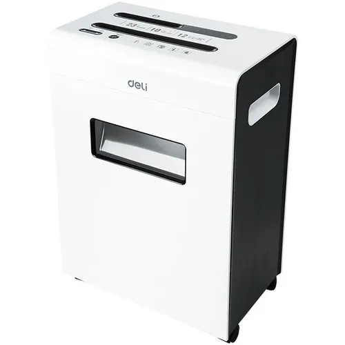 Уничтожитель бумаг Deli E9903-EU, P-4, 3х25 мм, 12 лист. одновременно, 23л