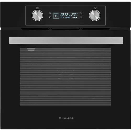 Духовой шкаф электрический MAUNFELD AEOH6062B, 60л, дверца с 3 стеклами, черный