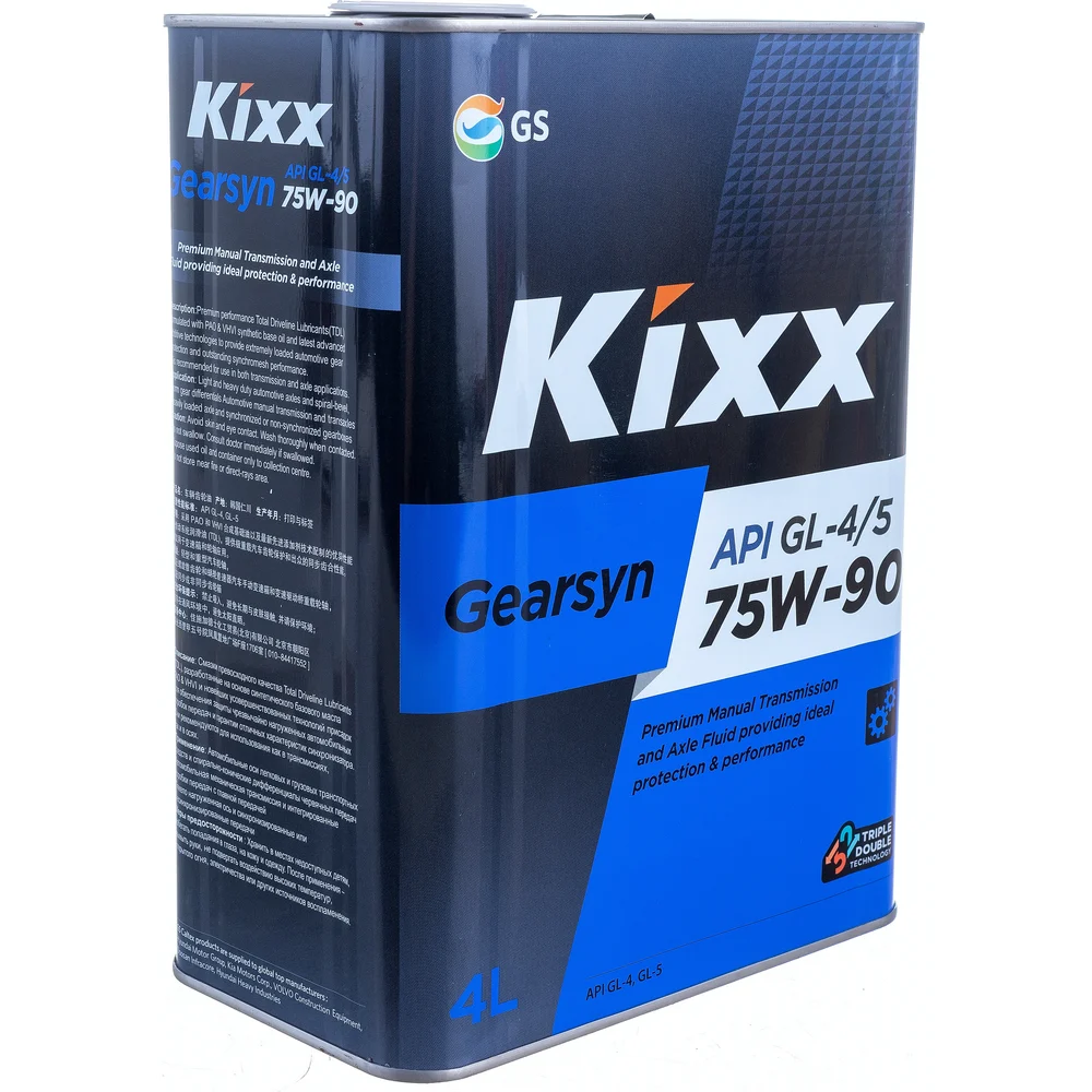 Синтетическое трансмиссионное масло KIXX Gearsyn GL-4/5 75W90 L296344TE1
