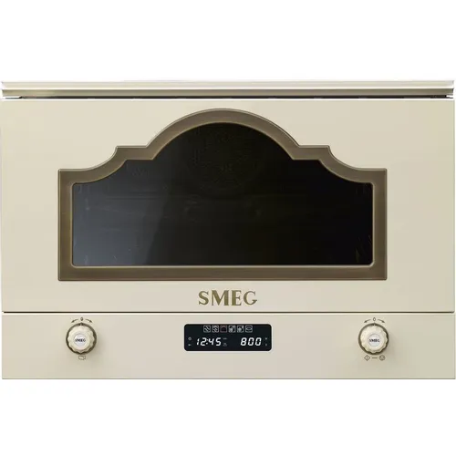 Встраиваемая микроволновая печь SMEG Cortina MP722PO, 22л, 850Вт, кремовый