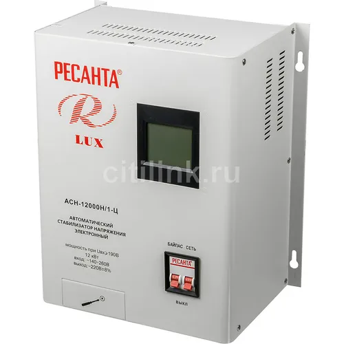 Стабилизатор напряжения Ресанта АСН-12000Н/1-Ц, серый [63/6/22]