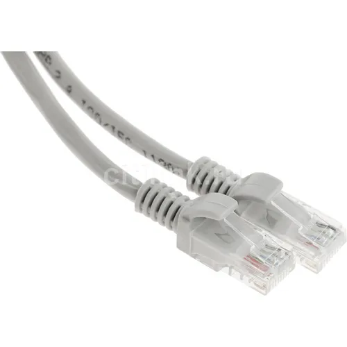 Патч-корд EXEGATE UTP-RJ45-RJ45-5e-10M-GY UTP, кат.5E, 10м, 4 пары, алюминий омедненный, многожильный, серый