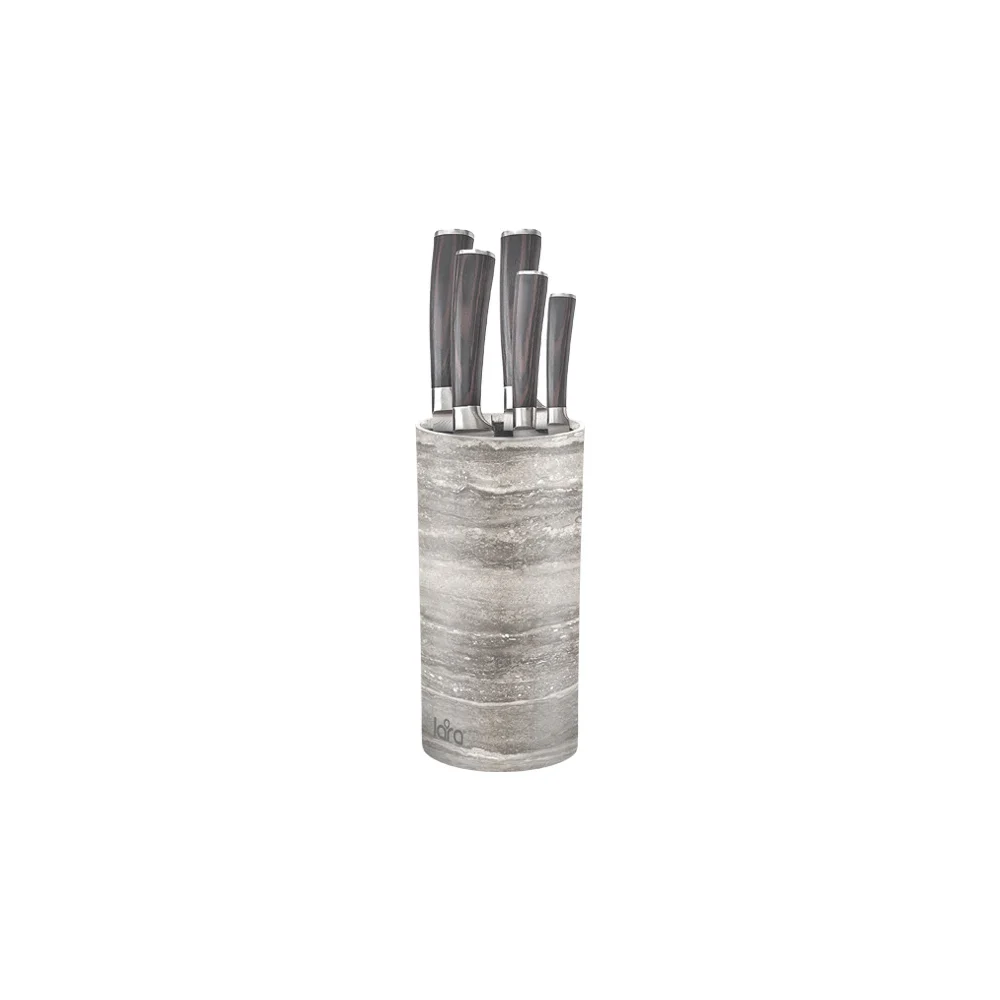 Универсальная круглая подставка для ножей Lara LR05-103 Gray