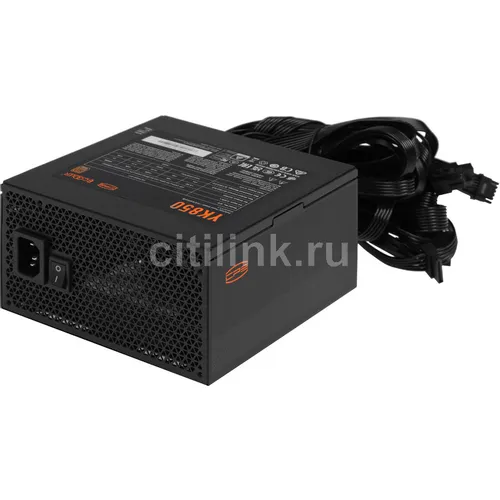 Блок питания PCCOOLER YK850, 850Вт, 80 PLUS BRONZE, 135мм, черный, retail [p5-yk850-b1fwbk1-eu]
