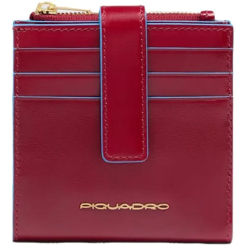 Чехол для кредитных карт Piquadro Blue Square PP6843B2R/R, кожа натуральная, красный