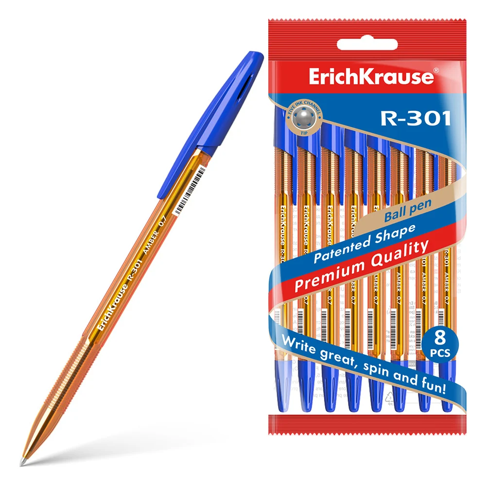 Набор шариковых ручек ErichKrause R-301 Stick Amber 56611