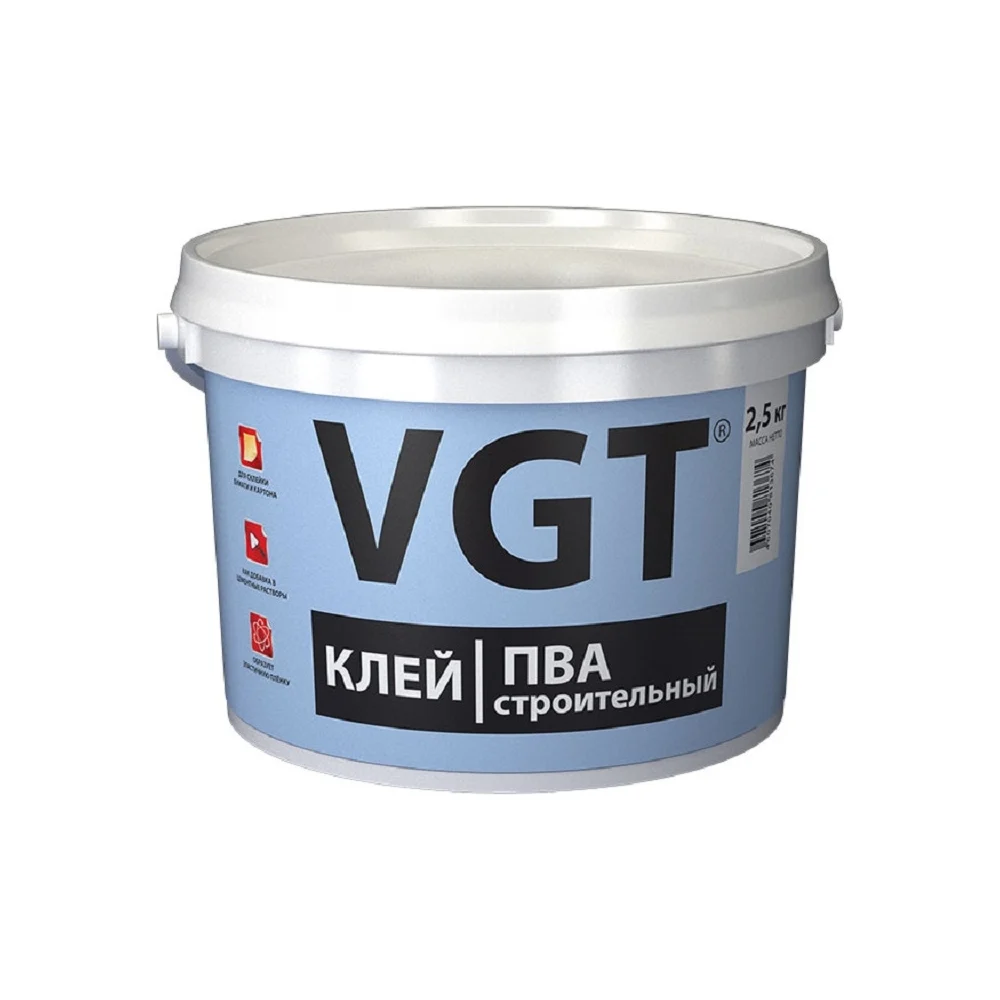 Строительный клей ПВА VGT 2,5 кг 11604909