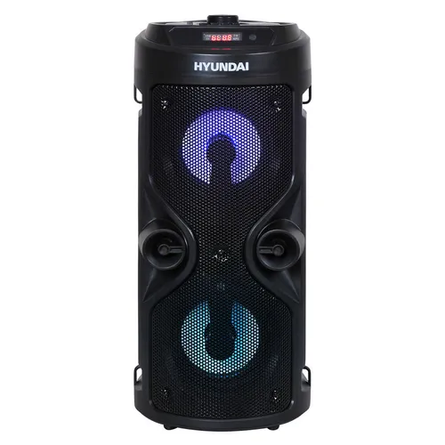 Музыкальный центр Hyundai H-MC150, 50Вт, с караоке, с микрофоном, Bluetooth, FM, USB, SD/MMC, черный