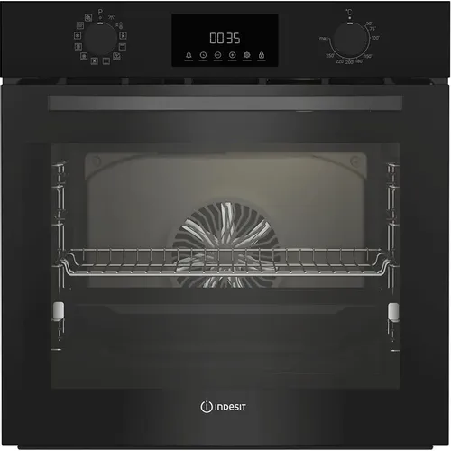 Духовой шкаф электрический Indesit IBFTE 3841 BL, 72л, дверца с 2 стеклами, черный