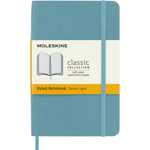 Блокнот Moleskine Classic Soft, 192стр, в линейку, мягкая обложка, голубой [qp611b35]