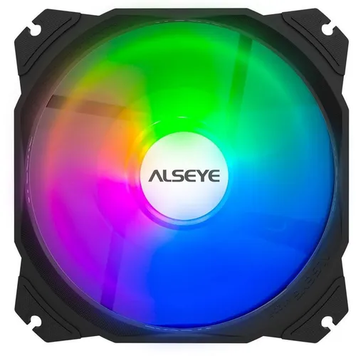Вентилятор ALSEYE M120-PB-A 120мм, 4-pin, 1700об/мин, 20.9 - 35.8 дБ, ARGB, черный, Ret