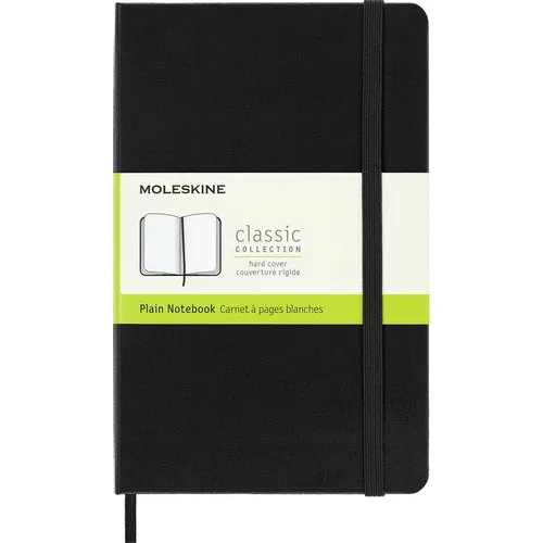 Блокнот Moleskine Classic, 208стр, без разлиновки, твердая обложка, черный [qp052]